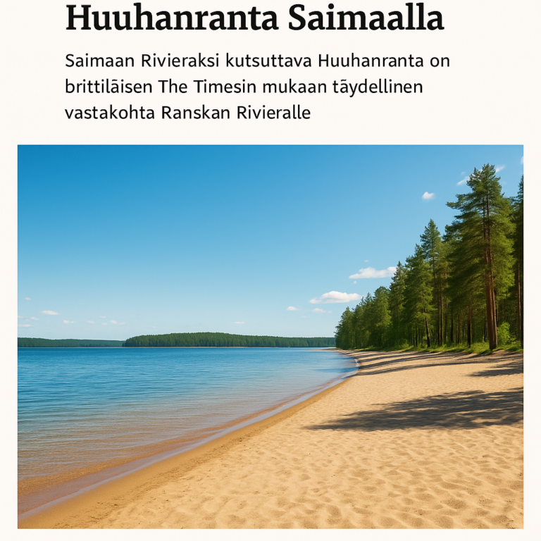 Viileä vaihtoehto helteelle: The Times listasi Huuhanrannan yhdeksi Euroopan rauhallisimmista lomakohteista